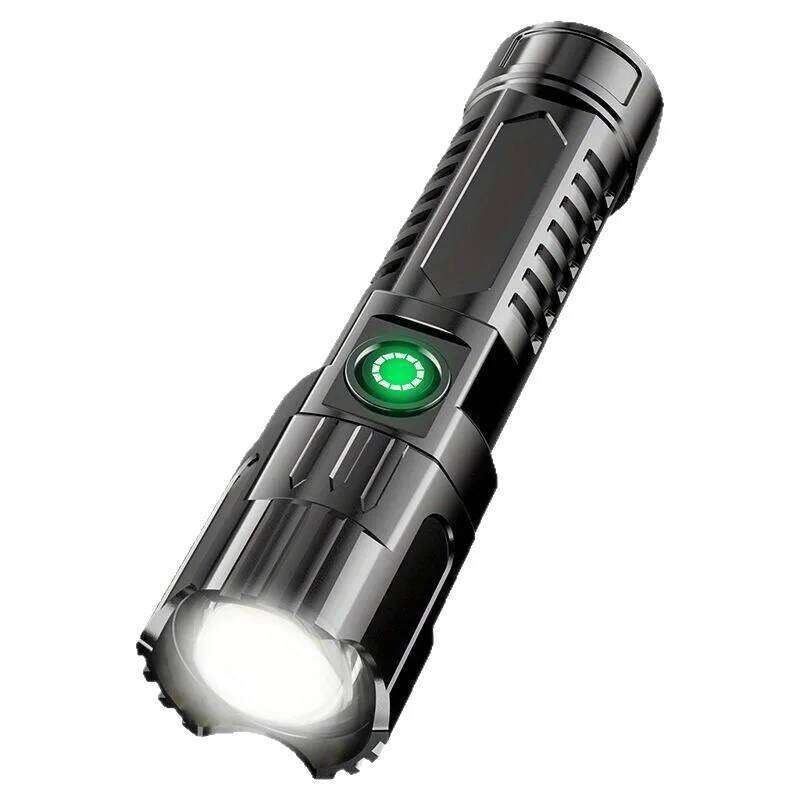 New High-Intensity Flashlight: For Outdoor, Home, Camping & Cycling Use, Long-Range, USB-Rechargeable, Zoomable LED Light Z260301