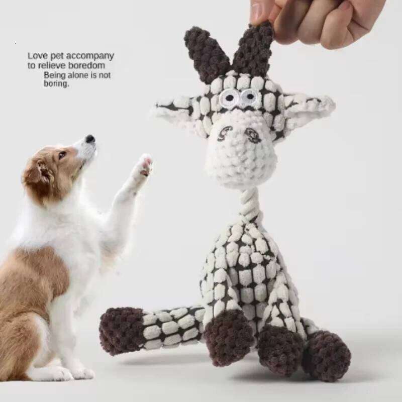 Puppy Squeaker Squeaky Plush Bone Dog - Fun Chew Toy Teething Pets Molar Training Accessory for Canine Playtime