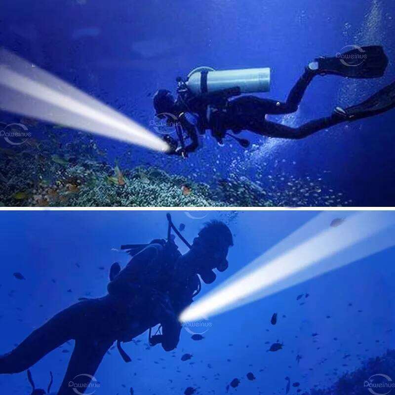 200000LM XHP199 Powerful Flashlight Professional 800m Underwater Lantern Scuba Diving Torch IPX8 Waterproof Dive Light Z260301
