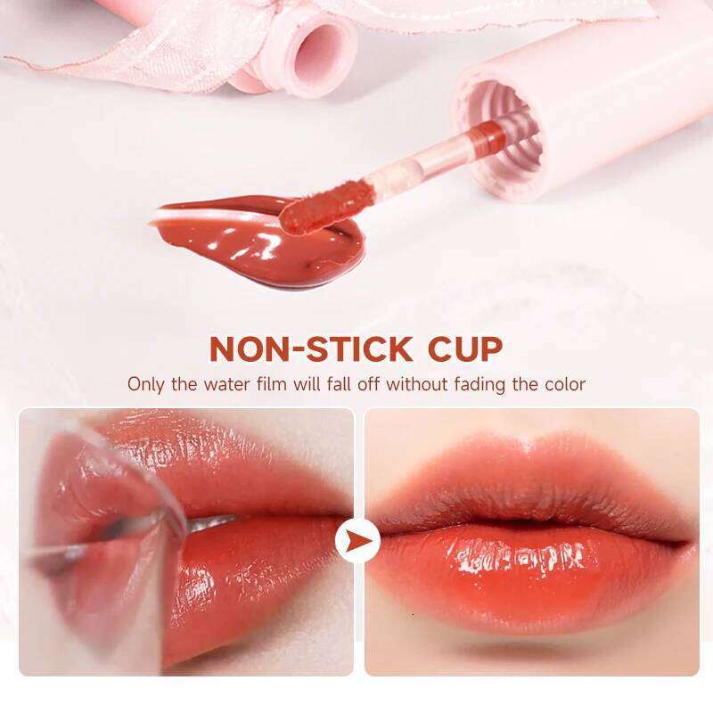 Hydrating 3D Glossy Gloss&Lipstick,Water Mirror Lip Glaze, Long Lasting,Non-Sticky,High Gloss Effect, For Eyes,Cheeks H260302
