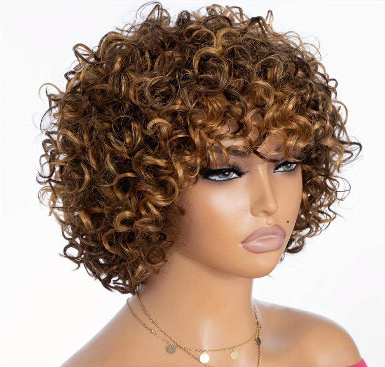 Wig Black Short Hair Womens Voluminous Natural Fashion Hairstyle Wholesale250210