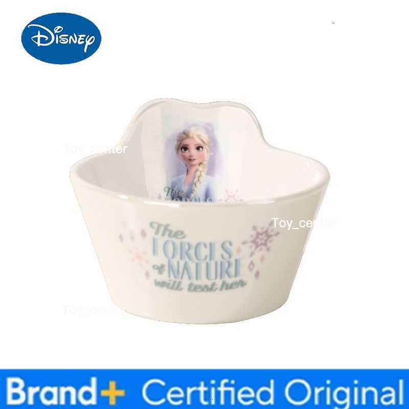 Disney Frozen Childrens Tableware Princess Elsa Tableware Ceramic Girls Cartoon Children Birthday Gift H260302