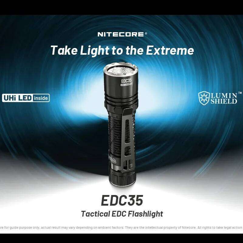 Nitecore EDC35 5000 Lumen EDC Flashlight, USB-C Rechargeable, High Power Super Bright Sticker for Everyday Carry Z260301