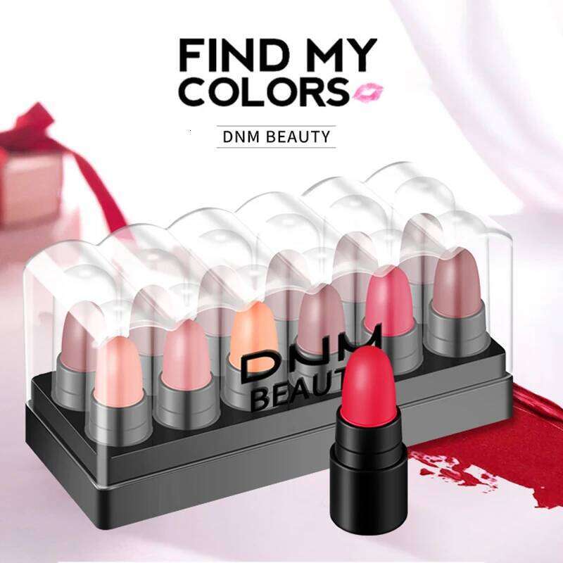 12pcs Matte Lipstick Box Set Velvet Gloss Waterproof Long Lasting Portable Lip Glaze Non-Stick Cup Sexy Makeup Cosmetics H260302