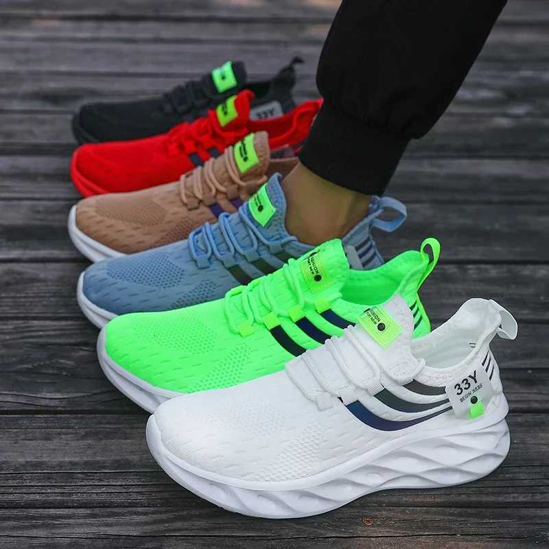 Mens Summer Breathable Mesh Shoes Lightweight Non Slip Knit Running Sneakers Trendy Aesthetic Focused Jogging Basketball Shoes K260302