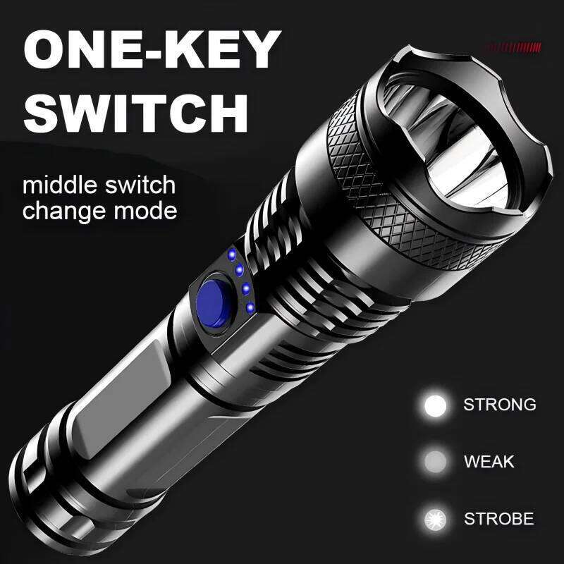 9000000LM High Power LED Flashlight Super Bright USB Rechargeable Lantern Ultra Powerful Tactical Torch Strong Camping Work Lamp Z260301