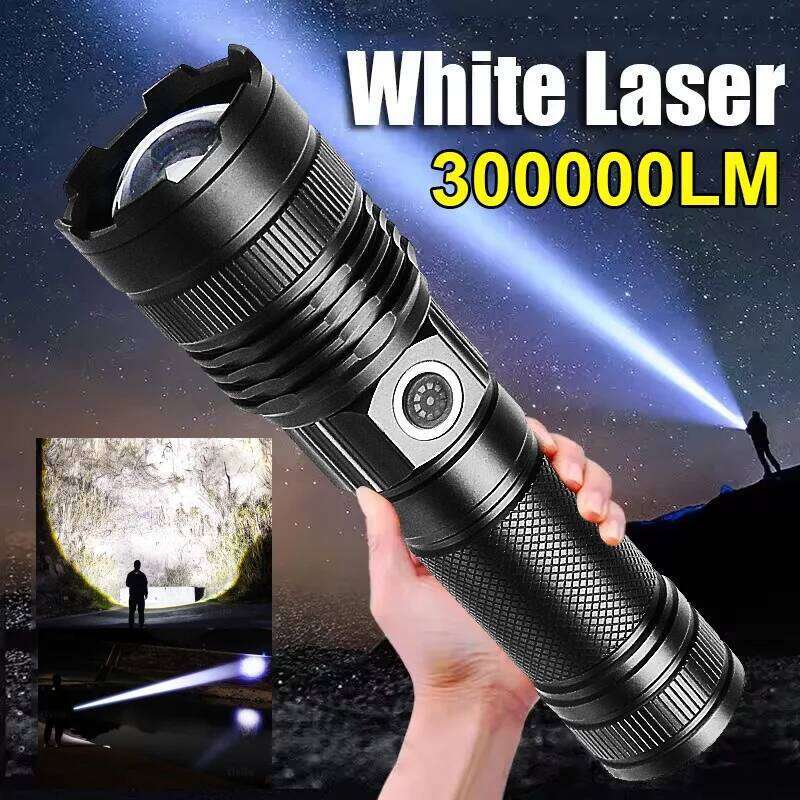 Super Powerful Rechargeable Led Flashlight Brightness Adjustment Multifunctional Tactical Flashlights 600W Long Range Power Bank Z260301