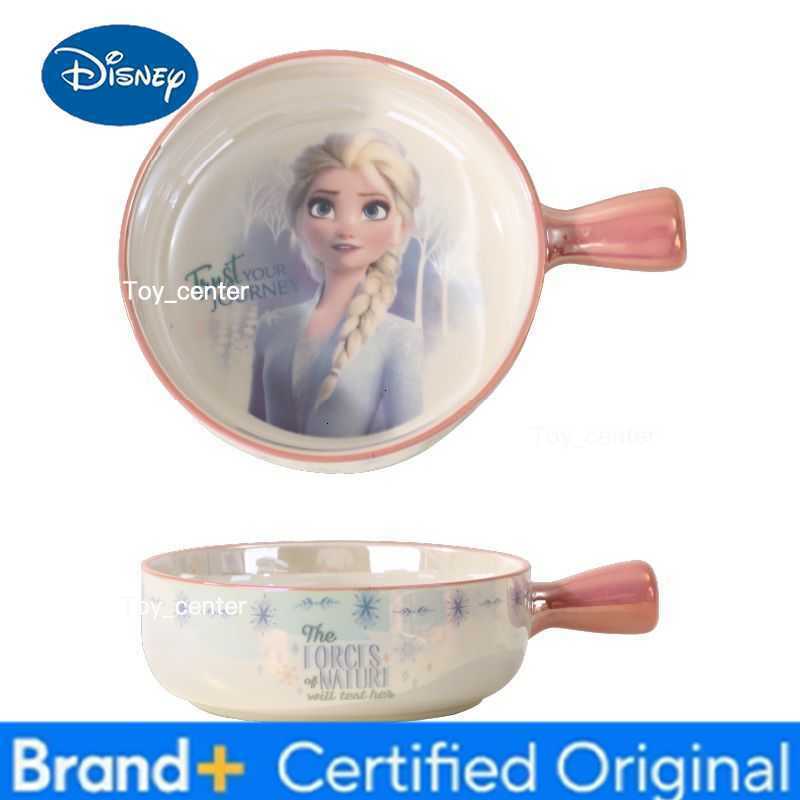 Disney Frozen Childrens Tableware Princess Elsa Tableware Ceramic Girls Cartoon Children Birthday Gift H260302