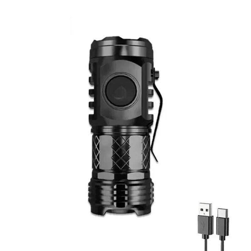 High Quality LED Flashlight 18350 Super Bright Torch Rechargeable USB Light Waterproof for Hiking Camping Z260301