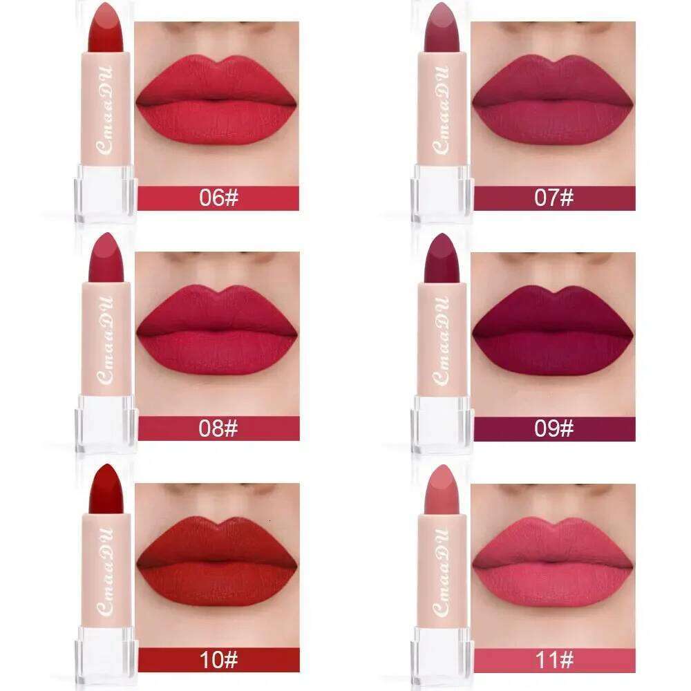 CmaaDu 15Color Pro 24HR Weightless Colour Nude Velvet Liquid Rich Matte Finish Lipstick Lipgloss Waterproof Lip Makeup H260302