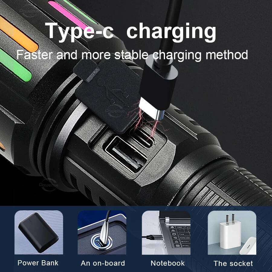 Super Powerful LED Flashlight 2000000LM High Power Torch Strong 800W Led Flash Light Rechargeable Hunting Tactical Lantren Z260301