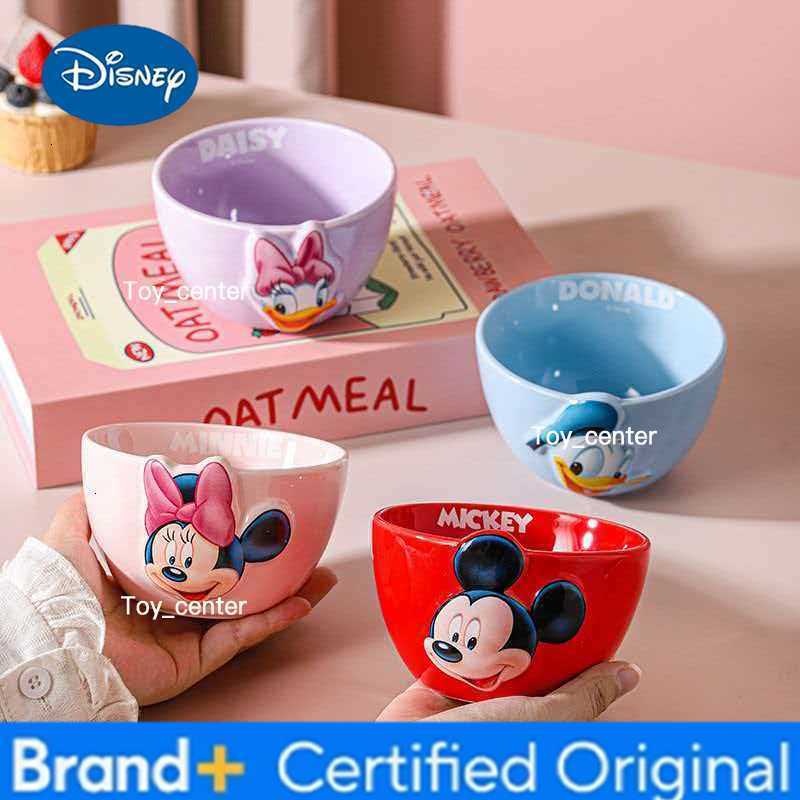 Disney Hot Selling Genuine Ceramic Relief Bowl Household Tableware Set New Bowl With High Thetic Value Personal Use Rice Bowl H260302