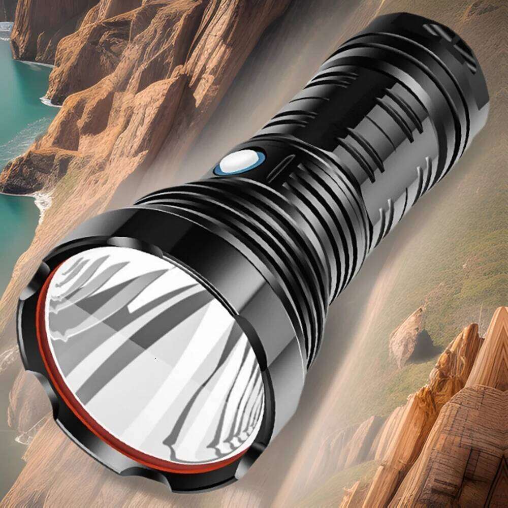 Powerful Flashlight Super Bright Long Range lighting Torch Waterproof Type C Usb Rechargeable Hand Lantern For Outdoors Hunting Z260301