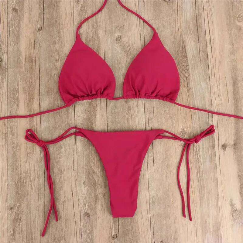 Summer Swimsuit Women Sexy Bikini Set Push-up Padded Bra Thong Two Pieces Swimwear Beachwear Bathing Suit female sexy swimsuits Z260301