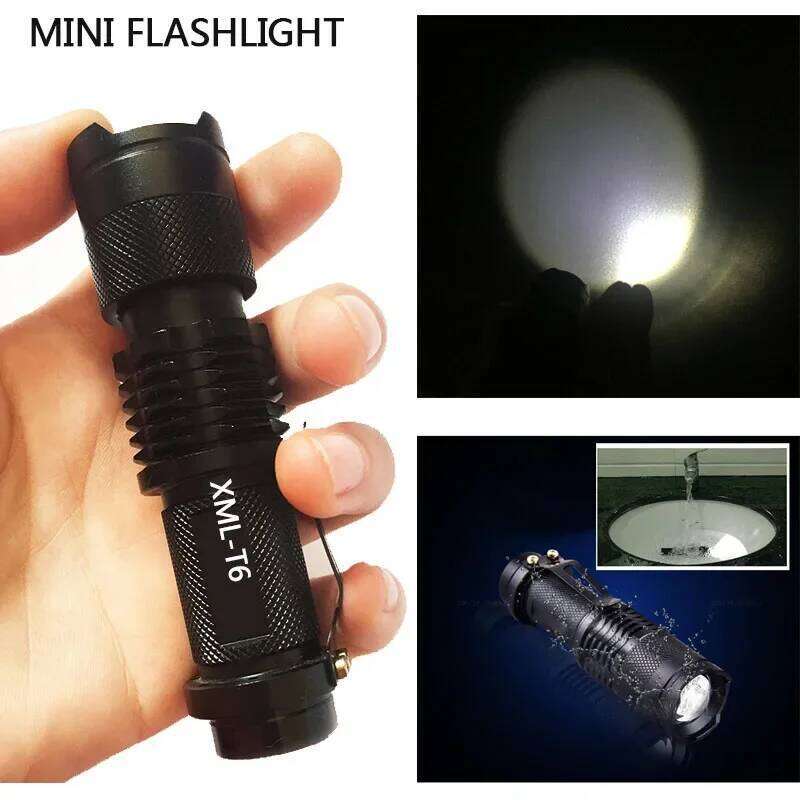 2000LM Mini Led flashlight Super Bright torch Q5/T6/L2 linterna led lanterna Zoomable fishing Camping Bicycle Light 14500/18650 Z260301