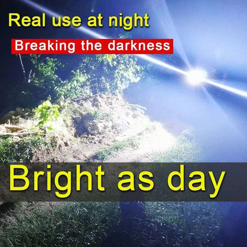 Real 45000LM 240W Super Strong Light LED Powerful Flashlight USB Chargeable Tacical Torch Hunting Survival Fishing Lantern PK80 Z260301