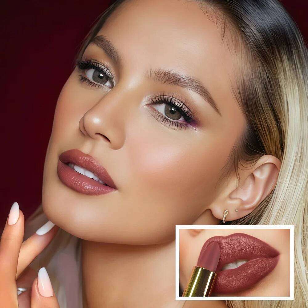 Long Wearing Pearlescent Lipstick Set Waterproof Lip Gloss High Shine Moisturizing Non Stick Cup Matte Balm H260302