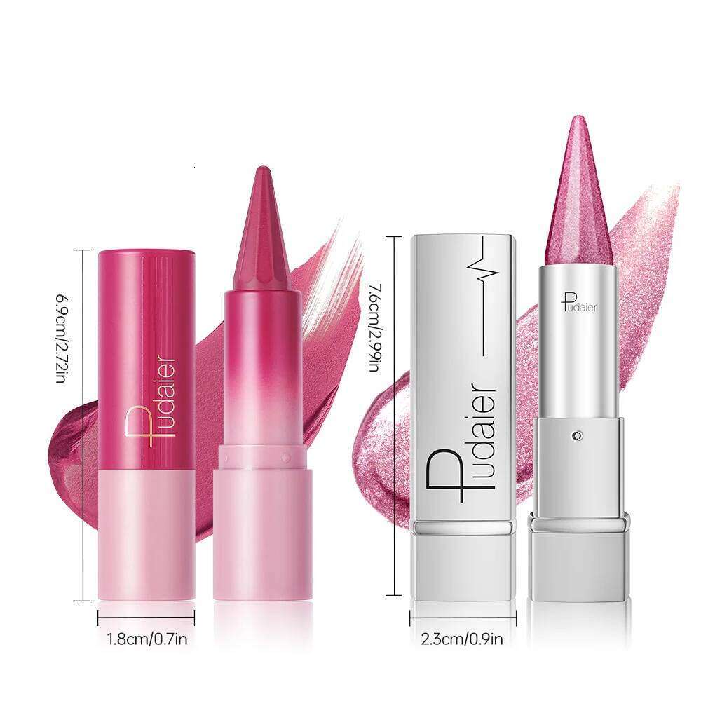 2pcs Metal Tip & Matte Lipstick Set High Pigment, Long-Lasting, Waterproof Lip Color - Ideal Beauty Gift for Women H260302