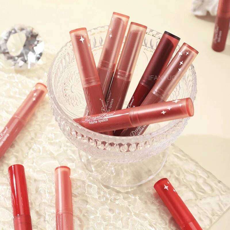 Velvet Matte Waterproof Not Fade Blam Easy To Rotating Lipstick Pen Sexy Rich Color Lip Gloss H260302