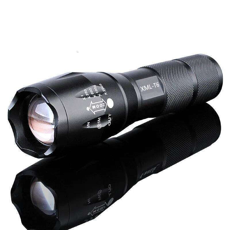 Led flashlight Ultra Bright torch T6 Camping light 5 switch Modes 4000 LM Zoomable Bicycle Light use 18650 battery Z260301