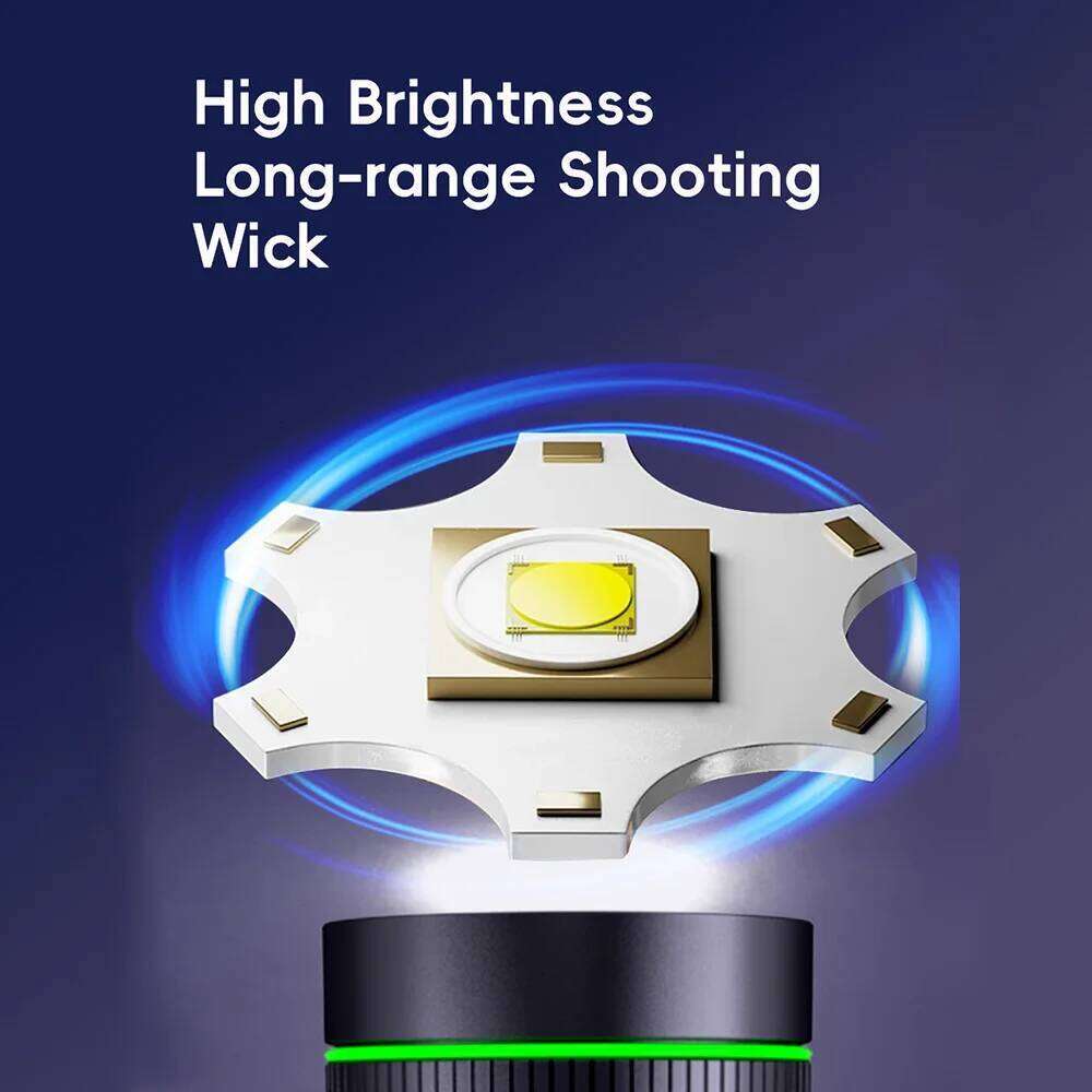 High Power Super Bright Spotlight Long Range LED Flashlight Tactical Torch Built-in 26800 For Hiking Camping Emergency Use Z260301