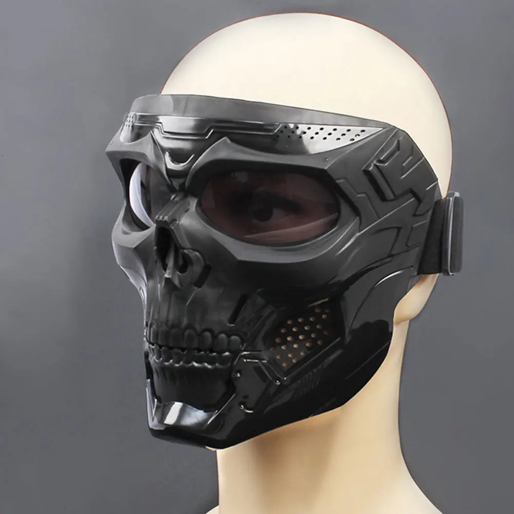Skull Mask Motorcycle Mask Bicycle Riding Windproof Full Face Skeleton Protective Mask Colored Goggle Tactical Cycling Bike 260207