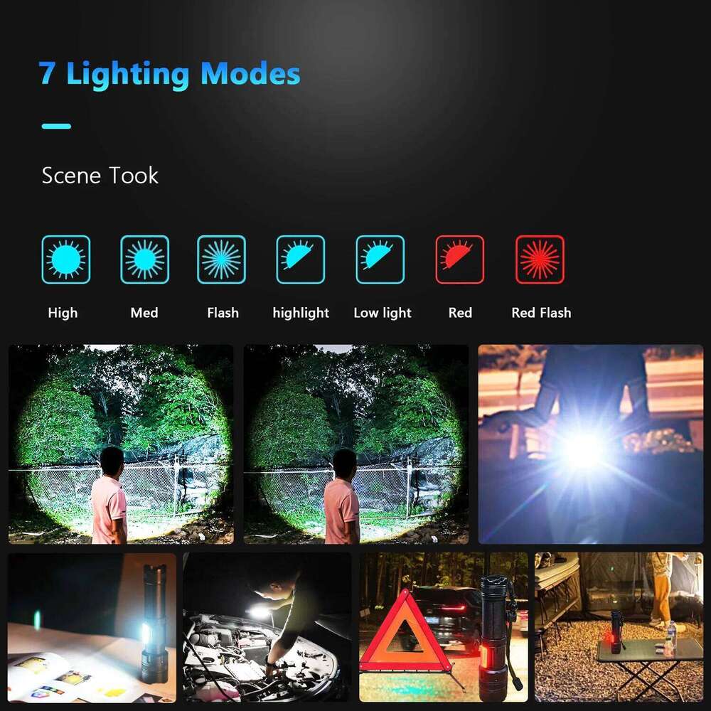 High Power Flashlight Multi-Functional super bright flashlight LED torch light lumen headlamp USB Rechargeable headlight Z260301