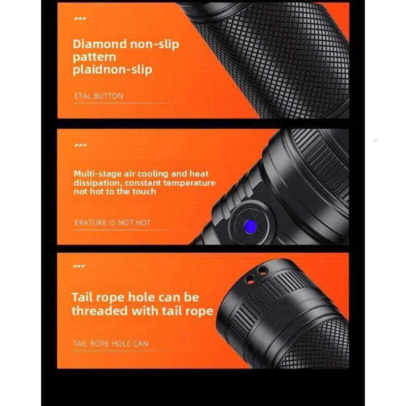 Strong Light Long-range LED USB Charging Portable with Telescopic Zoom Waterproof Flashlight Z260301