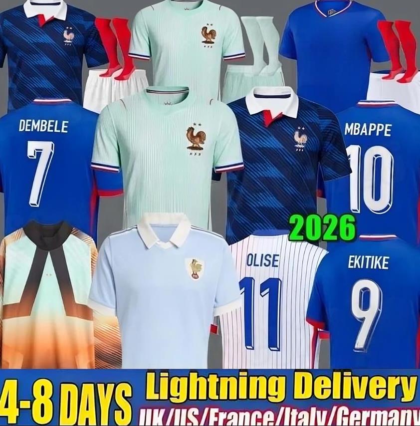 2025 2026 French MBAPPE Soccer Jerseys final BENZEMA GIROUD GRIEZMANN SALIBA PAVARD KANTE POGBA THURAM KOLO 2024 25 26 Maillot De Foot Equipe Football Shirt Kids