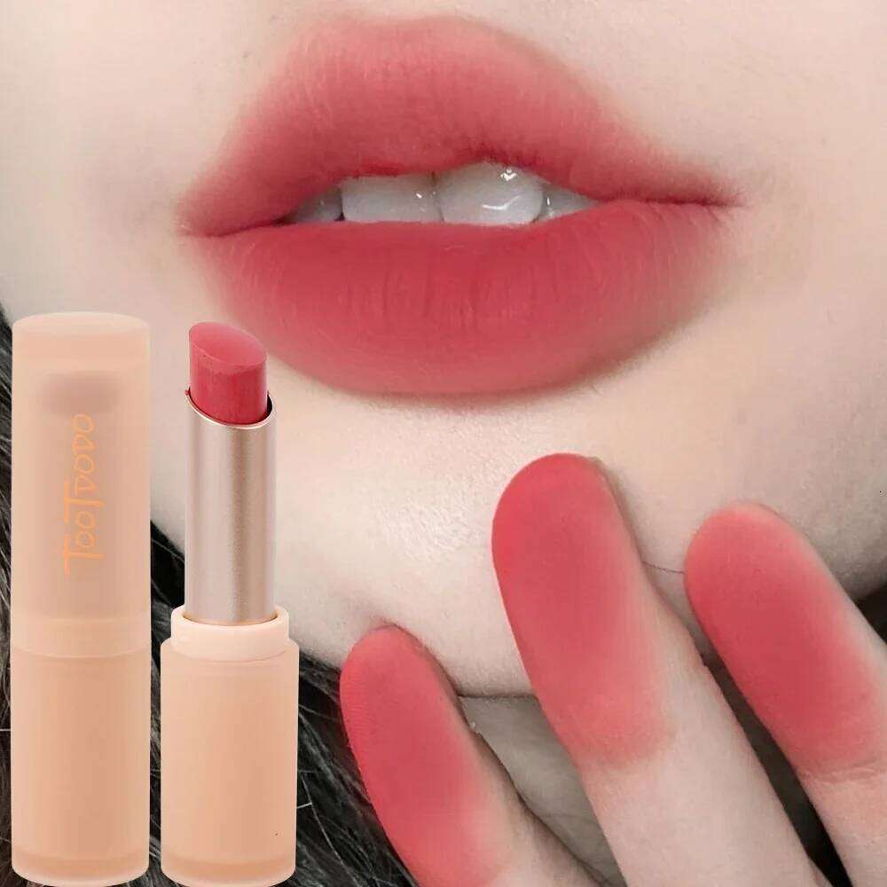1PC Sexy Matte Lipstick Waterproof Lasting Color Rendering Non-stick Cup Velvet Glaze Natural Not Fading Beauty Lip Cosmetic H260302