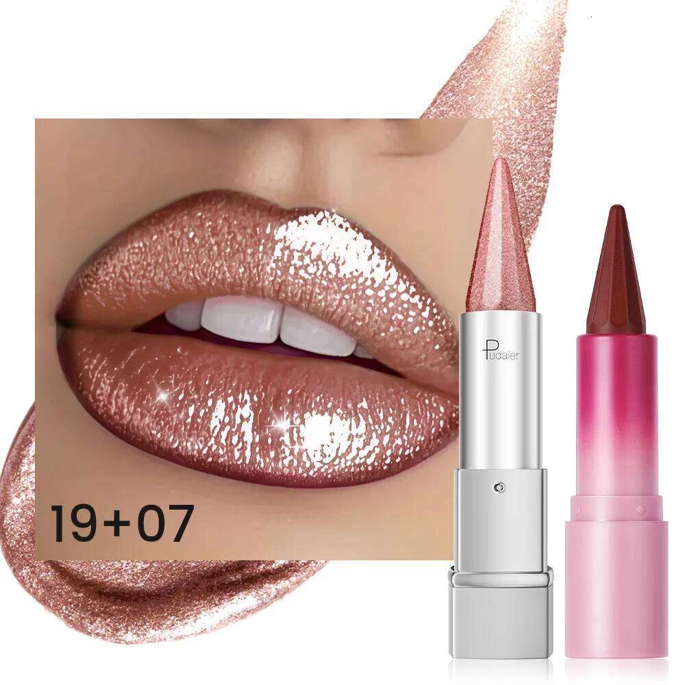 2pcs Metal Tip & Matte Lipstick Set High Pigment, Long-Lasting, Waterproof Lip Color - Ideal Beauty Gift for Women H260302