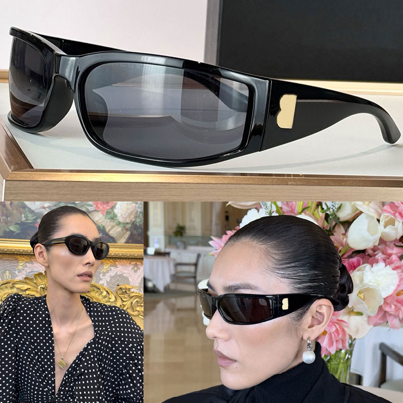 Men Womens Sunset Rectangular Sunglasses Black BB0458S Fashion Designer Curved Side Lens Sunglasses Mens Rectangular Sunglasses UV400 Protection Top Quality
