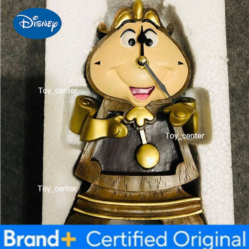 Disney Beauty And The Beast Toys Anime Figure Lumiere Night Lights Candlesticks Cogsworth Clock Ornaments Collectible Model Gift H260302
