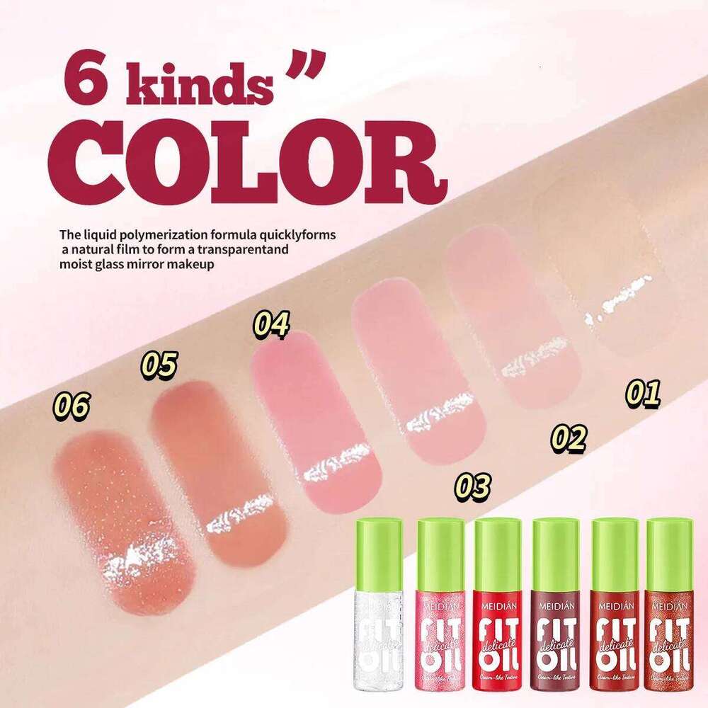 6 Pack Lip Gloss Lipstick,multi-color lip gloss,Dating Makeup,Long-Lasting Non-Stick Cup, Moisturizing,Easy to Color,Gift Box H260302