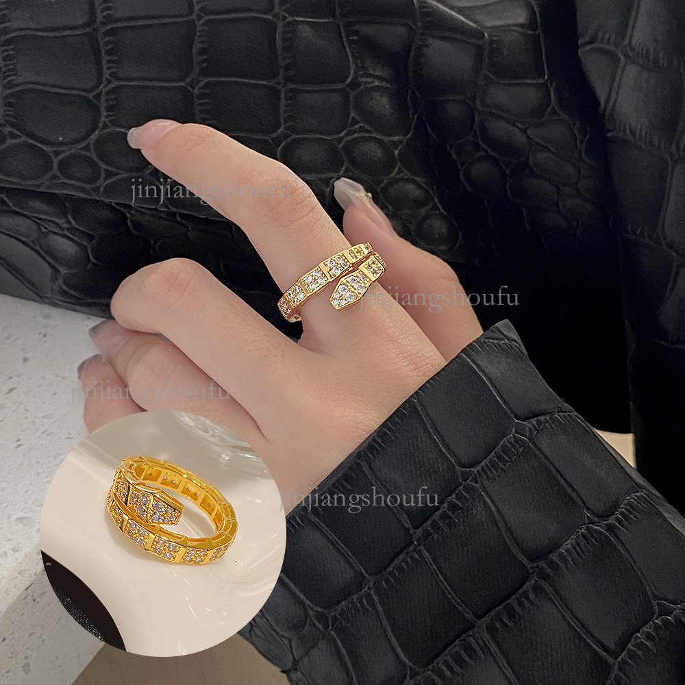 2026 Designer Bracelet Luxury Korean Edition Ins Style Simple Fashion Exquisite Zircon Letter Pearl Ring Adjustable Opening Trendy Women's Handpi