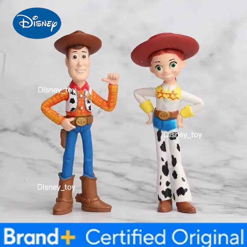 Disney Hot 7pcs/set Toy Story 4 Action Figures Toys Woody Jessie Buzz Lightyear Forky Pig Bear Figura Model Doll Figurine Kids Gifts H260302
