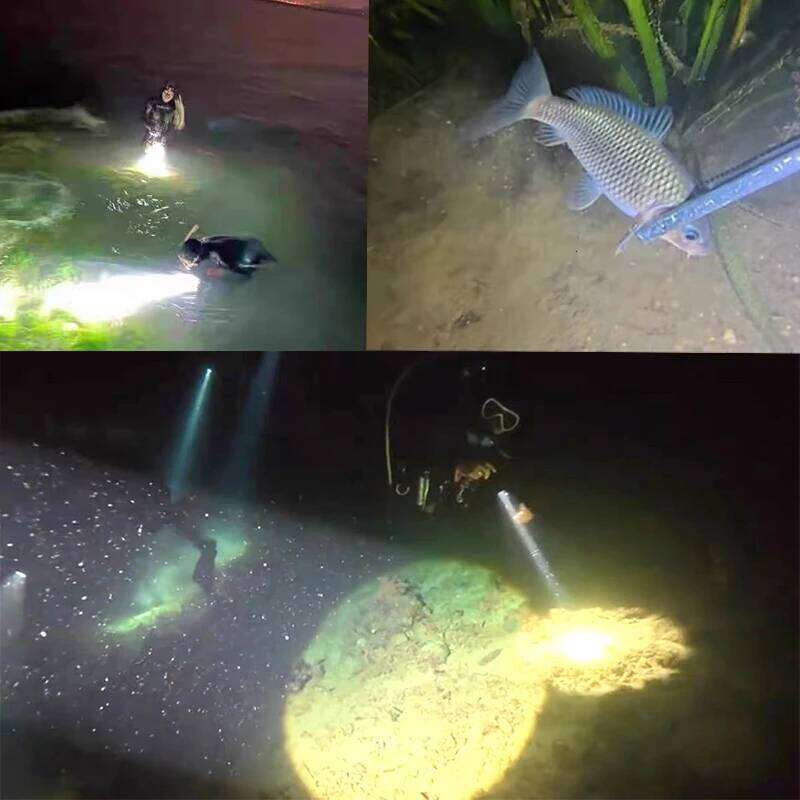2026 Powerful LED Diving Flashlight Bright Rechargeable 2*18650/26650 Battery Torch Lights Camping Fishing Underwater Lantern Z260301