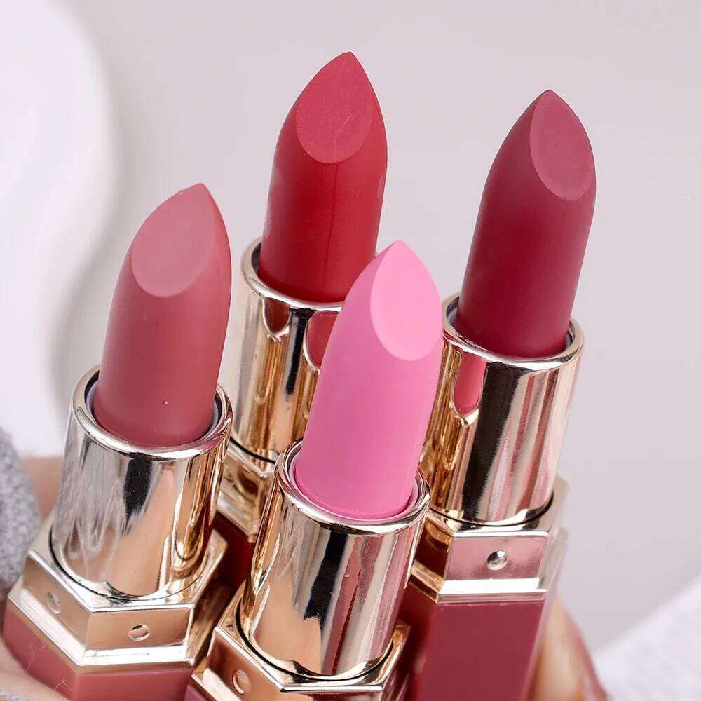 Lasting Matte Nude Lipstick 6 Colors Waterproof Velvet Pink Stick Pen Non-stick Cup Red Lip Glaze Sexy Lips Makeup Cosmetics H260302