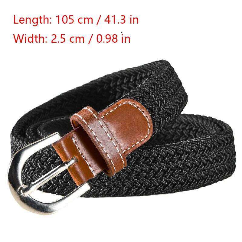 Fashionable Non Perforated Woven Elastic Waistband for Men And Women, Versatile Decorative Belt S260228