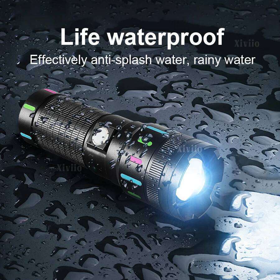 Ultra Bright Flashlight Most Powerful Flashlights Rechargeable Tactical Lantern 5 Modes Floodlight Outdoor Camping Zoomable Lamp Z260301