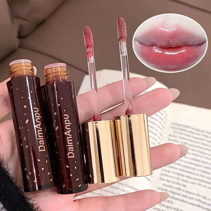 Pure Retro Fantasy Clear Water Gloss Mirror Fake Plain White Lip glaze lipstick H260302