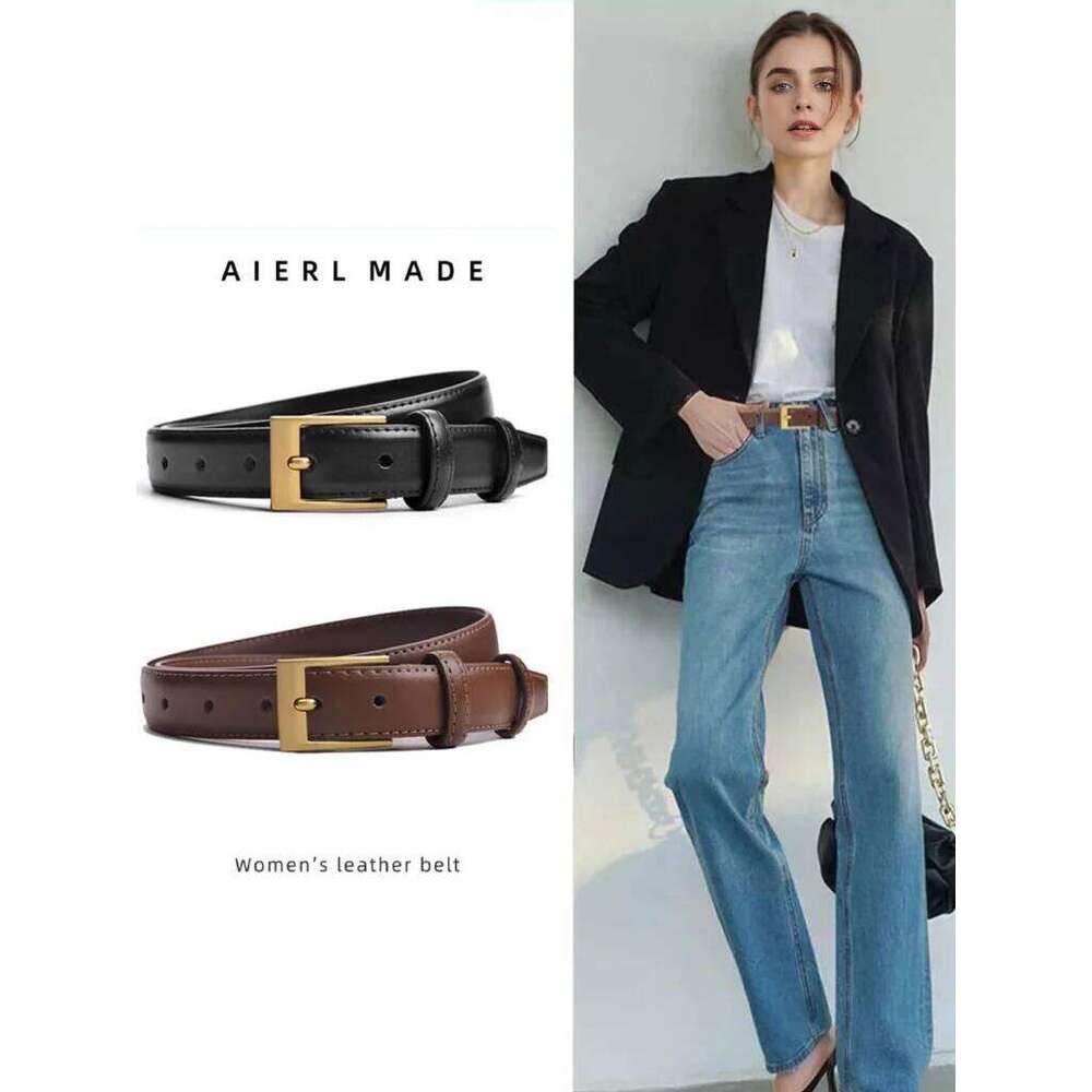 Women's Fashion High-quality Pin Buckle Genuine Luxury Soft PU Leather Belt Women Pair with Pants JeansIdeal Gift S260228