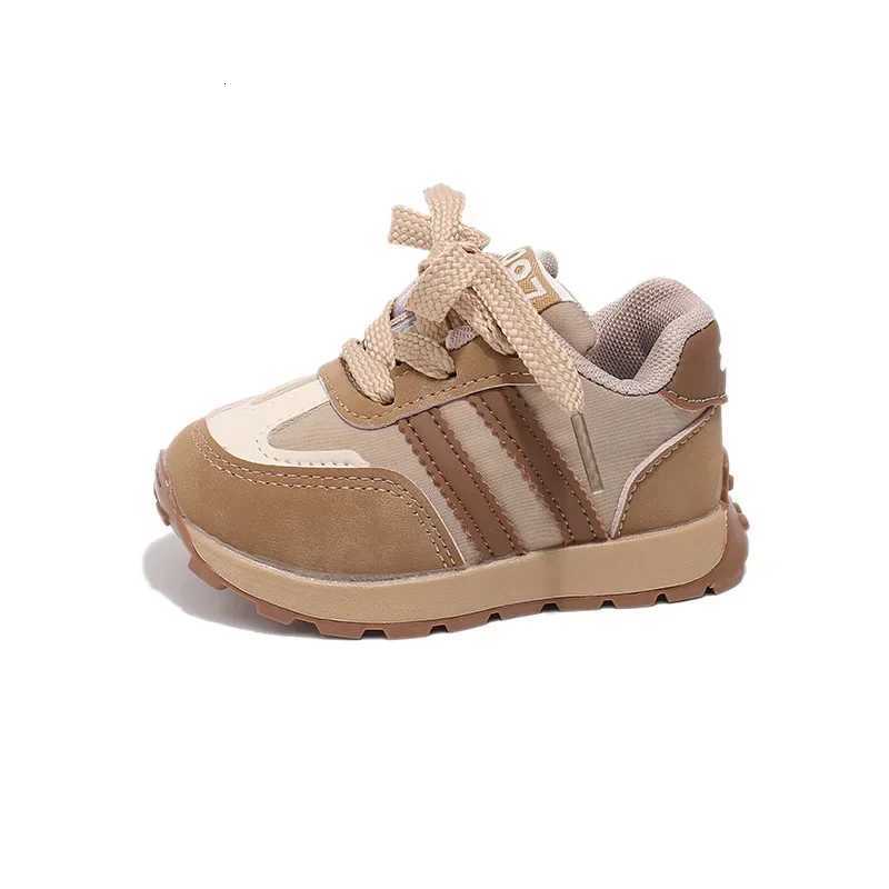 New Kids' Retro Striped Sneakers | Thick Soft Sole Walking Shoes | Wear-resistant Casual Footwear for Toddlers Boys & GirlsT260302