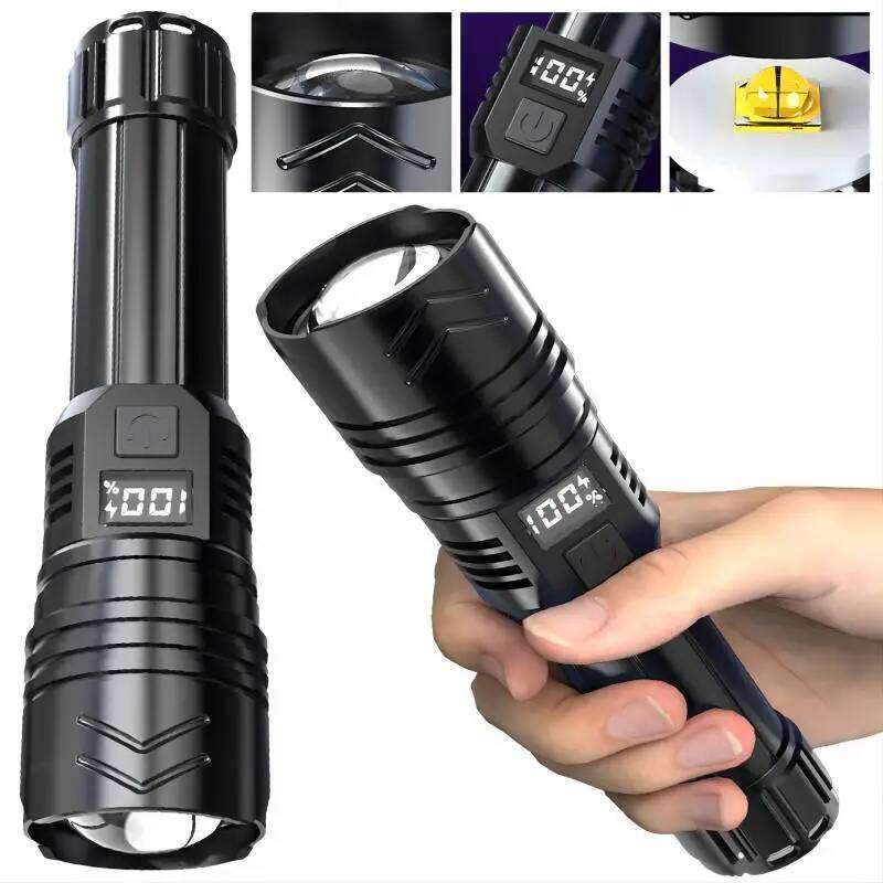 55000LM High Power Led Flashlight With COB Light Ultra Bright Lamp Portable USB Rechargeable Tactical Torch Outdoor Zoom Lantern Z260301