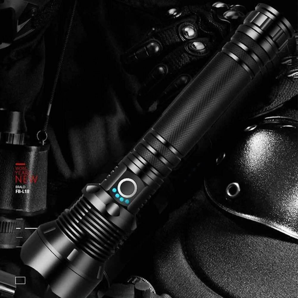 Strong Zoomable LED Torch USB Rechargeable Waterproof Flashlight For Bushcraft Tornado Survival Outdoor Z260301