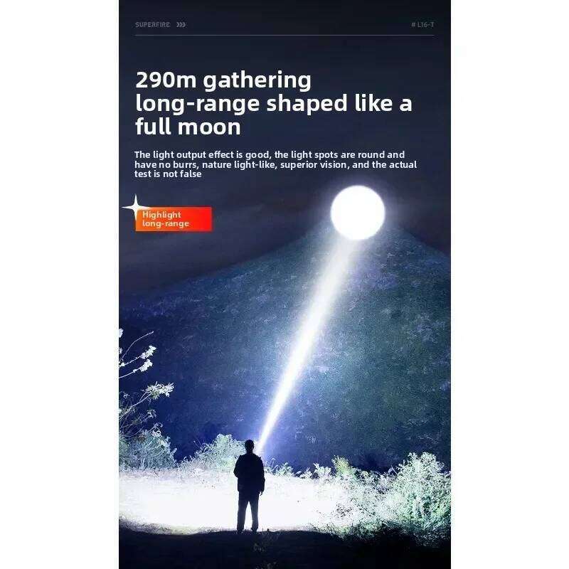 Strong Light Long-range LED USB Charging Portable with Telescopic Zoom Waterproof Flashlight Z260301