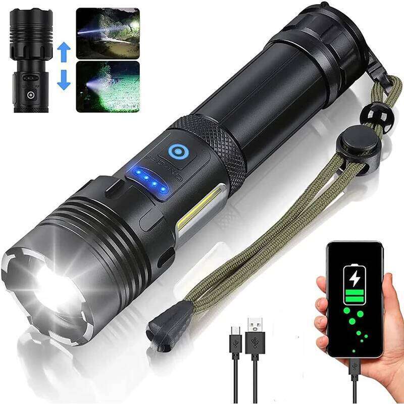 Super Powerful Led Flashlights High Power Rechargeable Torch Light Built-in Battery For Fishing Hunting Camping Lantern Z260301