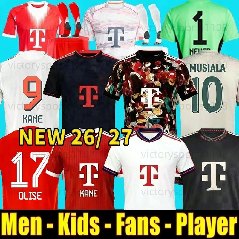 25 26 27 KANE OLISE soccer jerseys Anniversary BAYERNS MUNICH Luis Diaz KIMMICH UPAMECANO MULLER COMAN 2025 2026 football shirt DAVIES MUSIALA Men Kid kits