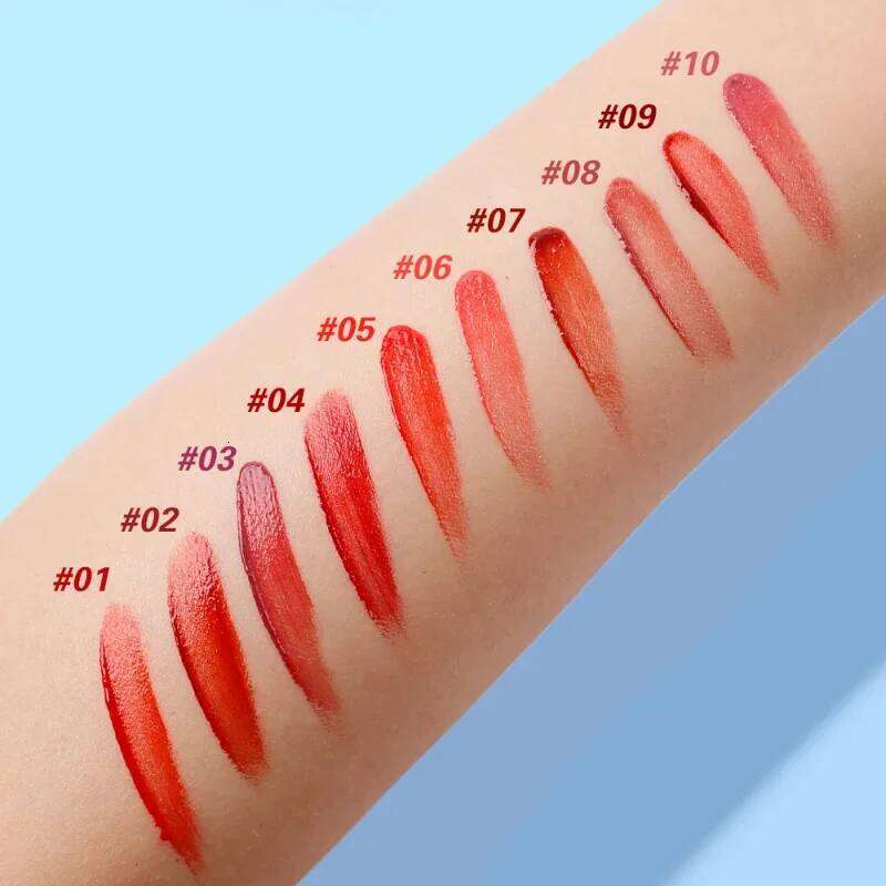Moisturizing Glitter Lip Gloss Long Lasting Sexy Plumper Pearl Jelly Liquid Lipstick Shiny Mirror Tint Lips Makeup Cosmetic H260302