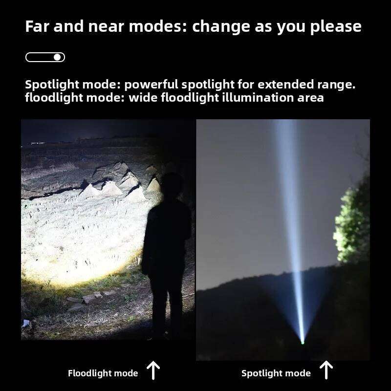 LED High-Brightness Flashlight for Home Emergency Telescopic Mini Zoomable, Long-Distance, Outdoor, Mountaineering, Rechargeable Z260301